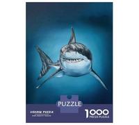 Jigsaw Puzzles for Adults 1000 Pieces Shark Painting Art Puzzle for Adults Brain Teaser Game Birthday Present Educational Challenge 38x26cm/1000pcs