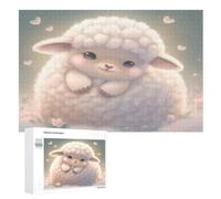 Jigsaw Puzzles for Adults 1000 Pieces Sheep Wooden Puzzle Relaxing Game Brain Teasers （75×50cm）