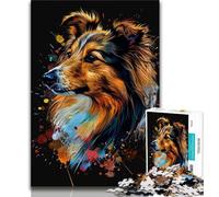 Jigsaw Puzzles for Adults 1000 Pieces Shetland Sheepdog Adult Jigsaw,Challenging Difficult Deal As Gifts for The Whole Family (size 75x50cm)