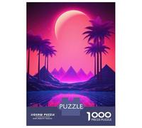 Jigsaw Puzzles for Adults 1000 Pieces Shining Ascents Synthwave Puzzles for Adults Family Games Difficult Hard Challenging To Complete 70x50cm/1000pcs