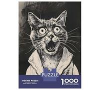 Jigsaw Puzzles for Adults 1000 Pieces Shocked Cat Jigsaw Puzzle Relaxing Games Difficult Hard Challenging To Complete 52x38cm/1000pcs