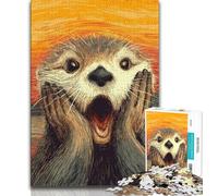 Jigsaw Puzzles for Adults 1000 Pieces Shocked Otter Adult Jigsaw,Challenging Difficult Deal As Gifts for The Whole Family (size 38x26cm)
