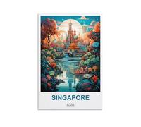 Jigsaw Puzzles for Adults 1000 Pieces，Singapore Asia Educational Game jigsaw puzzle Suitable for Decompression and Wall Decor 52x38cm