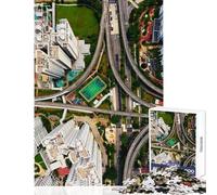 Jigsaw Puzzles for Adults 1000 Pieces Singapore Family Game Enhance Memory Toy Wall Decor Improving Love between Couples (38x52cm)