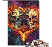Jigsaw Puzzles for Adults 1000 Pieces Skeleton Couple, Family Game Stress Reliever Difficult Challenge A Work of Art for Ages 14+ (Size 26x38cm)