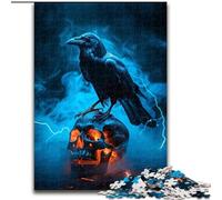 Jigsaw Puzzles for Adults 1000 Pieces Skeleton Crow, Help The Brain Exercise Addictive Toys to Cultivate Patience Perfect Decoration (Size 26x38cm)