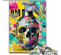 Jigsaw Puzzles for Adults 1000 Pieces Skeleton Grenade, Games Toys Gift Unique Birthday And Gifts for And Age 14 Years Up (Size 26x38cm)