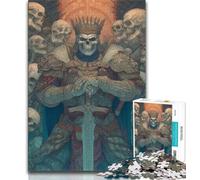 Jigsaw Puzzles for Adults 1000 Pieces Skeleton King Warrior Adult Jigsaw,Challenging Difficult Deal As Gifts for The Whole Family (size 38x26cm)
