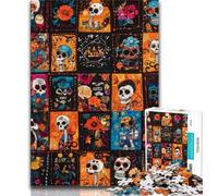 Jigsaw Puzzles for Adults 1000 Pieces Skull Collage Puzzles,Challenging Game Toys Wall Decoration Unique Birthday And Xmas Gifts 75x50cm