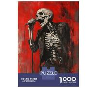 Jigsaw Puzzles for Adults 1000 Pieces Skull Rocker -3 Puzzles for Adults Family Games Difficult Hard Challenging To Complete 38x26cm/1000pcs