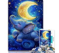 Jigsaw Puzzles for Adults 1000 Pieces Sleeping Elephant Adult Jigsaw,Challenging Family Activity Games DIY Toy for Home Wall Decor Gifts (size 75x50cm)