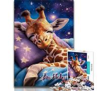 Jigsaw Puzzles for Adults 1000 Pieces Sleeping Giraffe Adult Jigsaw,Challenging Difficult Deal As Gifts for The Whole Family (size 38x26cm)
