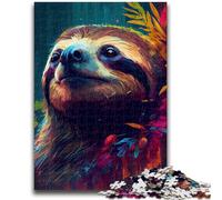Jigsaw Puzzles for Adults 1000 Pieces Sloth Colorful Educational Games DIY Toys for Is Ideal As A Gift for The Whole Family 38x26cm
