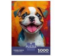 Jigsaw Puzzles for Adults 1000 Pieces Smile Cute Puppy Painting Adult Jigsaw Hands-on Game Pattern Assembly Challenging To Complete 52x38cm/1000pcs