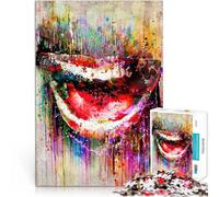 Jigsaw Puzzles for Adults 1000 Pieces Smile Mouth Lips Teeth Art Für Familienspaß Die Liebe zwischen Paaren stärken75x50cm