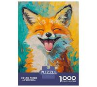 Jigsaw Puzzles for Adults 1000 Pieces Smiling Fox Portrait Adult Jigsaw Hands-on Game Pattern Assembly Challenging To Complete 52x38cm/1000pcs