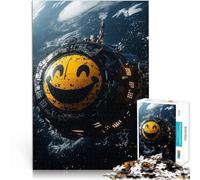 Jigsaw Puzzles for Adults 1000 Pieces Smiling Space Station Denkspiel mit vollständig ineinander greifenden, zufällig geformten Teilen52x38cm