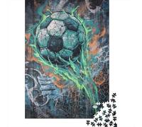 Jigsaw Puzzles for Adults 1000 Pieces Soccer Ball Graffiti Art Jigsaw Puzzle Relaxing Games Precision Cutting Unique Birthday And Xmas Gifts 52x38cm/1000pcs