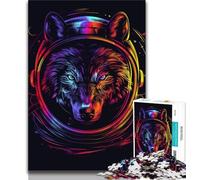 Jigsaw Puzzles for Adults 1000 Pieces Space Astronauts Wolf Adult Jigsaw,Decompressing Intellectual Educational Toy Birthday Gift 38x26cm