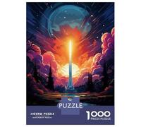 Jigsaw Puzzles for Adults 1000 Pieces Space Tower Launching Into The Sky Adult Jigsaw Puzzle Relax Games Difficult Hard Great Gift for Gaming 38x26cm/1000pcs