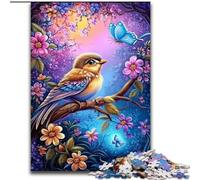 Jigsaw Puzzles for Adults 1000 Pieces Sparrow And Butterfly Help The Brain Exercise Addictive Toys to Cultivate Patience Wall Decoration (size 50x75cm)