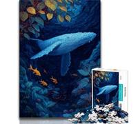 Jigsaw Puzzles for Adults 1000 Pieces Spiritual Whale 1000 Piece Jigsaw,Fun Activity for Home, Rainy Days Toys, Birthday Gifts (size 38x26cm)