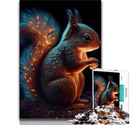 Jigsaw Puzzles for Adults 1000 Pieces Squirrel Animal Glowing Jigsaw,learning Educational for Is Ideal As A Gift for The Whole Family (size 38x26cm)