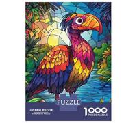 Jigsaw Puzzles for Adults 1000 Pieces Stained Glass Bird Jigsaws for Adults Hands-on Game Wall Art Gifts for Friends And Family 70x50cm/1000pcs