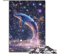 Jigsaw Puzzles for Adults 1000 Pieces Star Dolphin, Family Game Stress Reliever Difficult Challenge A Work of Art for Ages 14+ (Size 26x38cm)