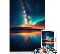 Jigsaw Puzzles for Adults 1000 Pieces Starry Night Sky Reflections Family Game Enhance Memory Toy Wall Decor Improving Love between Couples (50x75cm)