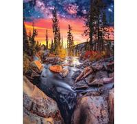 Jigsaw Puzzles for Adults 1000 Pieces,Starry Sky Woodlands Rivers jigsaw puzzle 75x50 cm Challenging DIY Puzzle for Home Decoration,Family puzzles Perfect for Game