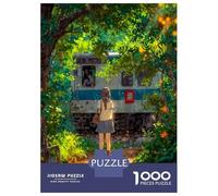 Jigsaw Puzzles for Adults 1000 Pieces Staying Back Puzzles for Adults Brain Teaser Game Staycation Kill Time Birthday Present, Gifts, 52x38cm/1000pcs