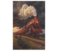 Jigsaw Puzzles for Adults 1000 Pieces Steam Train Wooden Puzzle Relaxing Game Brain Teasers （78×53cm）