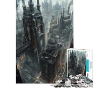 Jigsaw Puzzles for Adults 1000 Pieces Steampunk Cityscape 1000 Piece Jigsaws Anti-Stress Toys Staycation Kill Time Family Fun & Game Night (38x52cm)