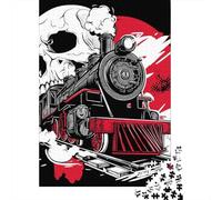 Jigsaw Puzzles for Adults 1000 Pieces Steampunk Skull Train Art Print Jigsaw Puzzle Relaxing Games Precision Cutting Unique Birthday And Xmas Gifts 70x50cm/1000pcs