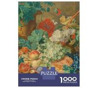 Jigsaw Puzzles for Adults 1000 Pieces Still Life with Fruit And Flowers Puzzles for Adults Brain Teaser Game Staycation Kill Time Birthday Present, Gifts, 70x50cm/1000pcs