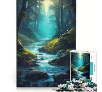 Jigsaw Puzzles for Adults 1000 Pieces Stream Through The Woods, Toy Wall Decor, Birthday Present, Enhance Love between Couples 50x75cm