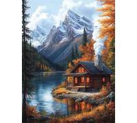 Jigsaw Puzzles For Adults 1000 Pieces Streamside Cabin, Challenging jigsaw puzzles 1000 pieces 30x20inch, Educational Game, Fun Activity for Home, for puzzle Lovers