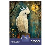 Jigsaw Puzzles for Adults 1000 Pieces Sulphur Crested Cockatoo Jigsaws for Adults Hands-on Game Wall Art Gifts for Friends And Family 52x38cm/1000pcs