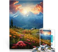Jigsaw Puzzles for Adults 1000 Pieces Summer Mountains - Chromatic Chasm Familienaktivität Ein Kunstwerk75x50cm