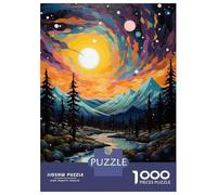 Jigsaw Puzzles for Adults 1000 Pieces Sundrop Mountain Stream Adult Jigsaw Hands-on Game Pattern Assembly Challenging To Complete 38x26cm/1000pcs