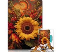 Jigsaw Puzzles for Adults 1000 Pieces Sunflower 1000 Piece Puzzle,Vibrant And Unique Design Relaxing & Challenging Puzzle Experience 75x50cm