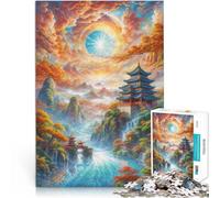 Jigsaw Puzzles for Adults 1000 Pieces Sunrise Over Ancient China Für Familienspaß einzigartiges Herausforderungsspiel75x50cm