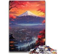 Jigsaw Puzzles for Adults 1000 Pieces Sunset at Mount Fuji Adult Puzzles,Challenging Game Gifts for Is Ideal As A Gift for The Whole Family (50x75cm)