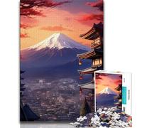 Jigsaw Puzzles for Adults 1000 Pieces Sunset at Mount Fuji Teenager Puzzles,Challenging Game for Is Ideal As A Gift for The Whole Family (size 75x50cm)