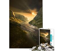 Jigsaw Puzzles for Adults 1000 Pieces Sunset Canyon River Jigsaw 1000 Piece Toy Wall Decor Birthday Present Deal As Gifts for The Whole Family (38x26cm)