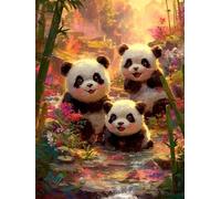 Jigsaw Puzzles For Adults 1000 Pieces Sunshine Pandas, Challenging jigsaw puzzles 1000 pieces 30x20inch, Educational Game, Fun Activity for Home, for puzzle Lovers