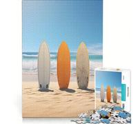 Jigsaw Puzzles for Adults 1000 Pieces Surfboard Paradise, Educational Game, Home Art Decor, for Is Ideal As A Gift 38x26cm