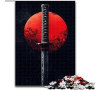 Jigsaw Puzzles for Adults 1000 Pieces Sword Under The Moon, Games Toys Gift Unique Birthday And Gifts for And Age 14 Years Up (Size 26x38cm)
