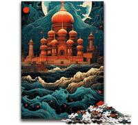 Jigsaw Puzzles for Adults 1000 Pieces Taj Mahal Sailing on Wave 1000 Piece Puzzle,Challenging Game Gifts for Is Ideal As A Gift for The Whole Family (26x38cm)